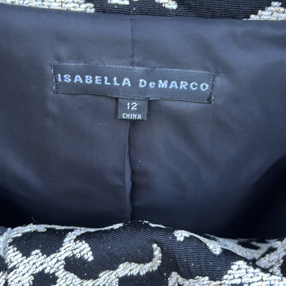 Chic Black And Cream Patterned Jacket - image 2